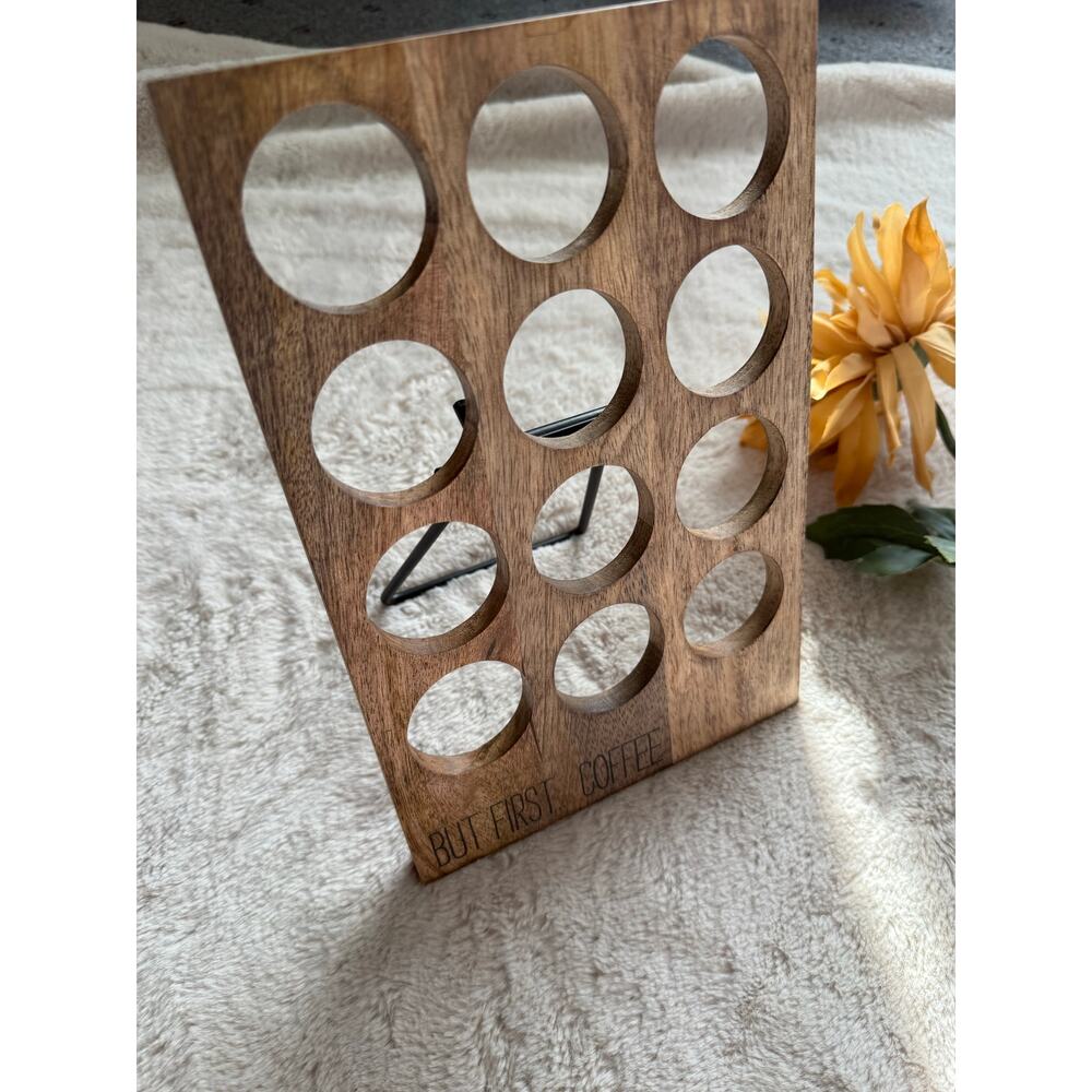 Mud Pie Coffee Pod Wooden Holder 10x7